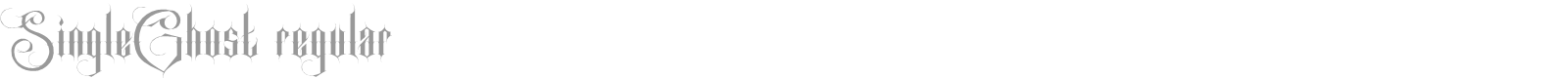 Single Ghost font preview